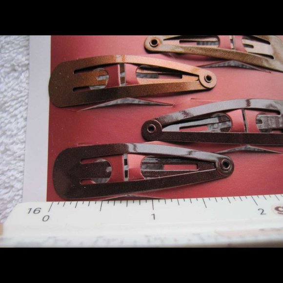 Goody Color Collection Shades of Red 8 Hair Elastics 4 Snap Clips Orange Shiny - Picture 6 of 8